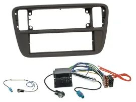 Radioeinbauset DIN Autoradio für Seat Mii Skoda CitiGo 2011-2016 schwarz