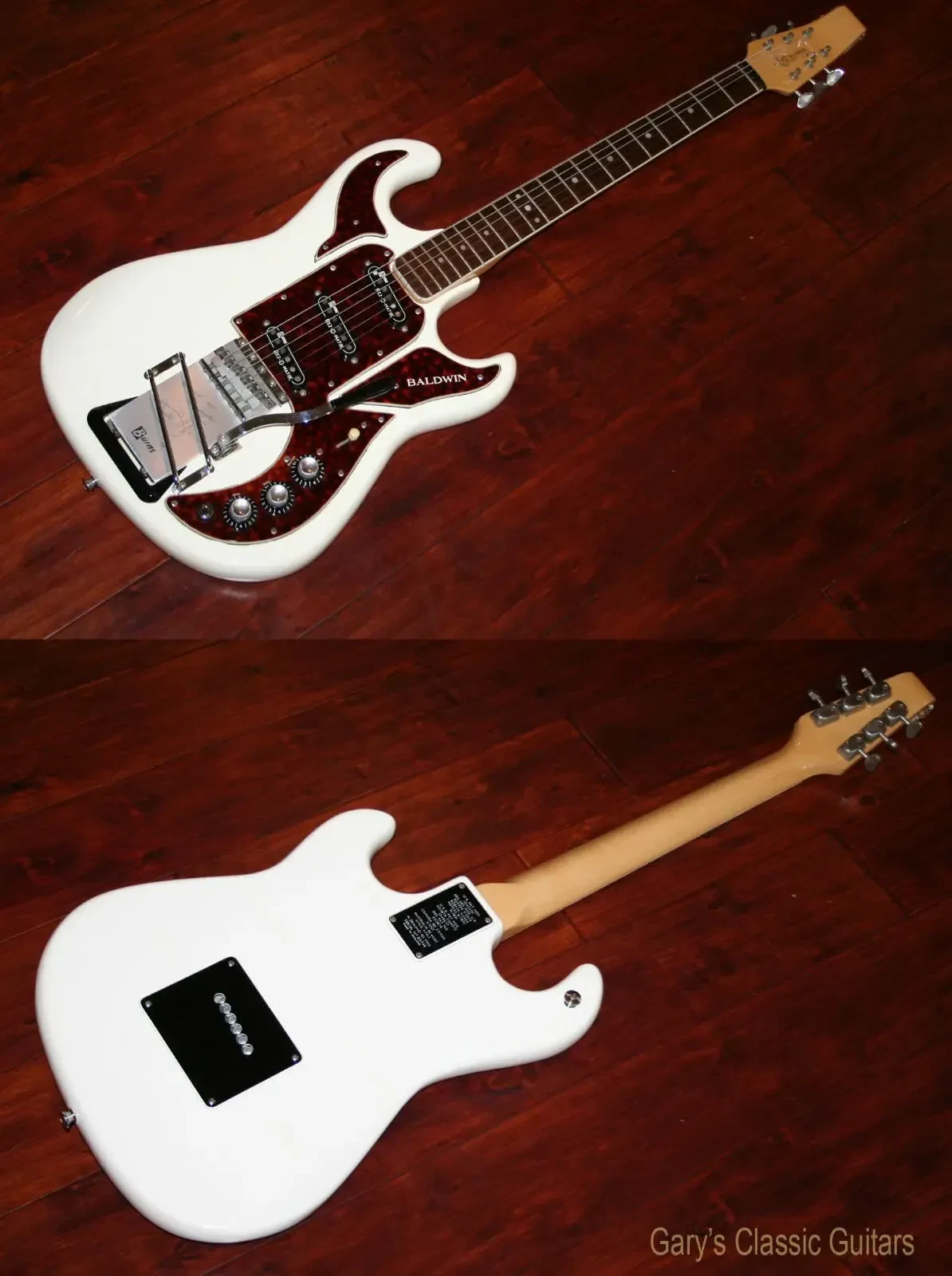 Электрогитара Burns Baldwin Hank Marvin Signature SSS White Shadows Bison w/case UK 1966