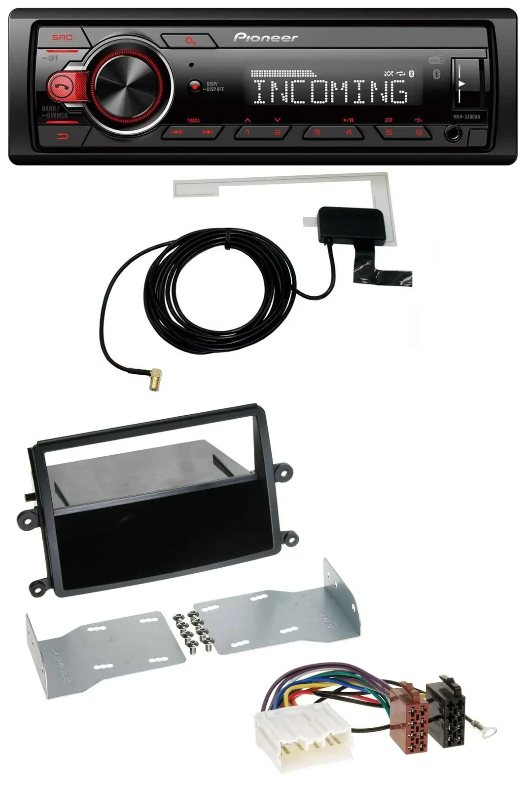 Pioneer USB MP3 DAB Bluetooth Autoradio für Mitsubishi L200 (KAOT, ab 2006)