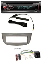 Автомагнитола для Renault Twingo (2007–2012) Pioneer CD USB DAB MP3 Bluetooth бежево-серая