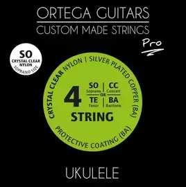 UKP-SO Pro Комплект струн для укулеле сопрано, с покрытием, Ortega