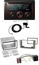 Автомагнитола для Iveco Daily (2006–2014) Pioneer 2DIN MP3 DAB USB CD Bluetooth серебристая