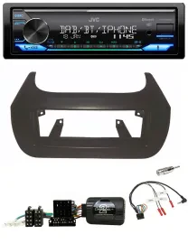 Автомагнитола JVC Bluetooth, DAB, USB, совместимая с кнопками на руле для Citroen Nemo / Fiat Fiorino / Peugeot Bi