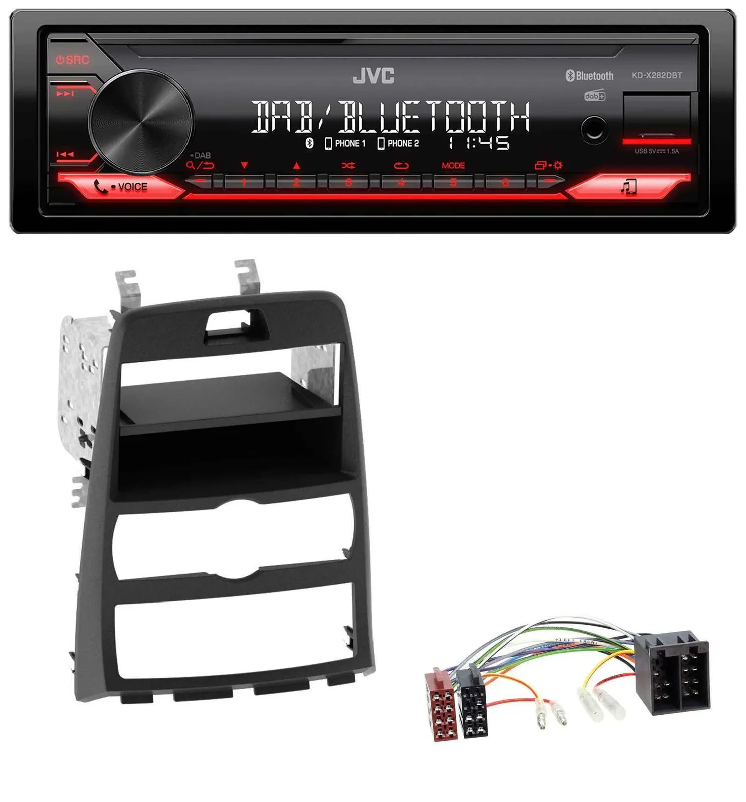 JVC Bluetooth USB DAB MP3 Autoradio für Hyundai Genesis BK 10-12 Klimaautomatik