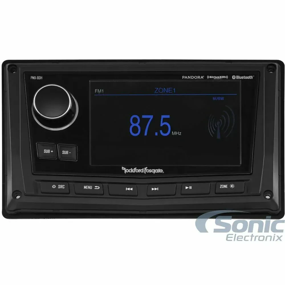 Автомагнитола для морского применения Rockford Fosgate PMX-8DH Punch Marine 5" TFT дисплей, проводное подключение