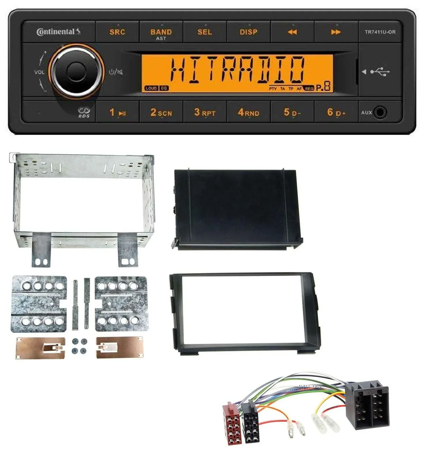 Continental 1DIN USB AUX MP3 Autoradio für Kia Ceed 09-12 proCeed 11-13