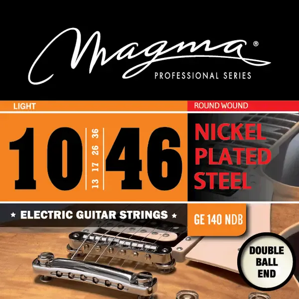 Струны для электрогитары Magma Strings GE140NDB Nickel Plated Steel Double Ball End 10-46