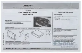 Metra 99-6521B Single-DIN dash kit for select 2014-2020 500L