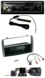 Pioneer MP3 USB CD DAB Lenkrad Autoradio für Alfa 147 GT 07-10 anthrazit Ablage