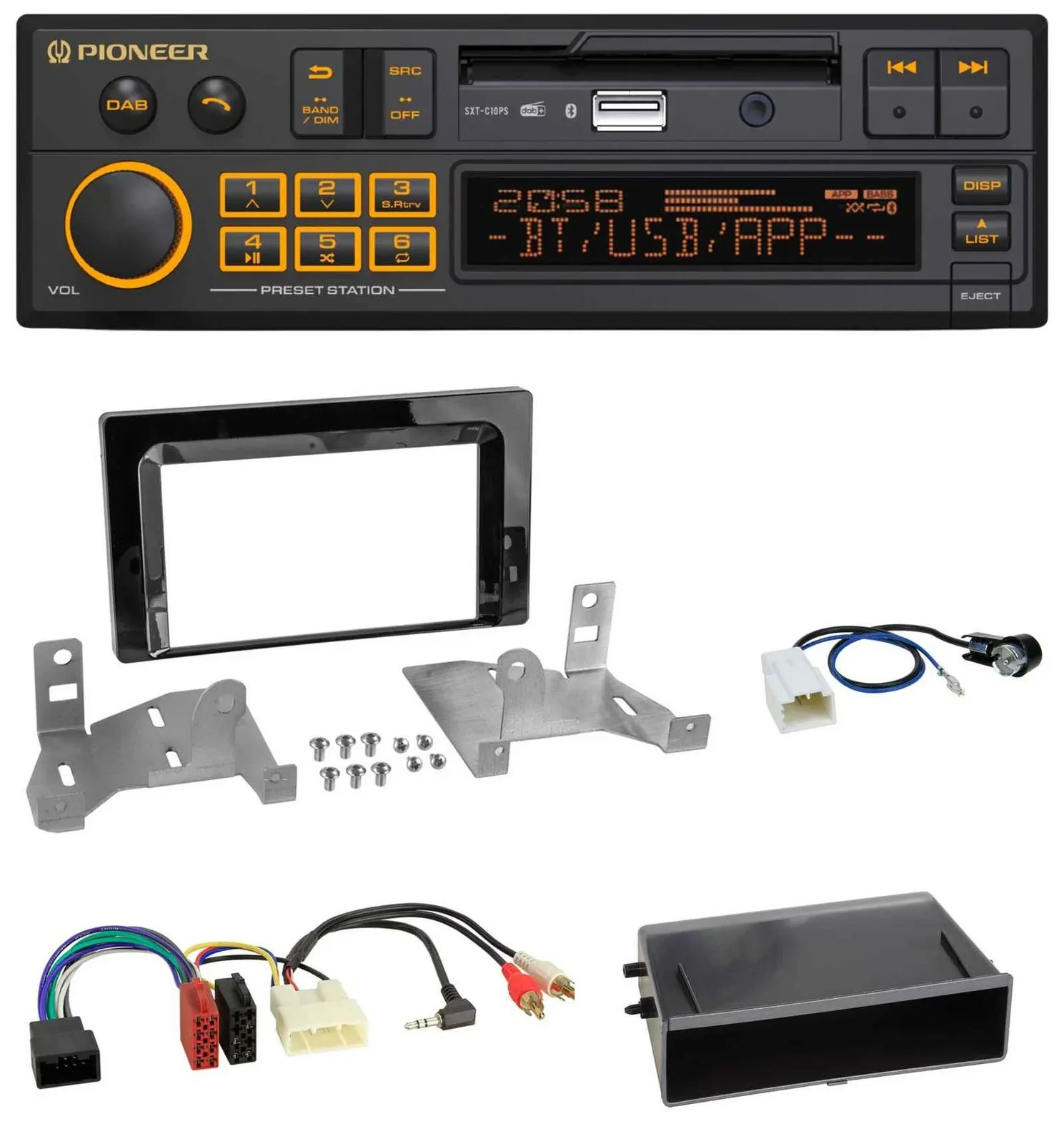 Pioneer DAB MP3 USB Bluetooth Autoradio für Toyota Aygo (AB7, ab 2022)
