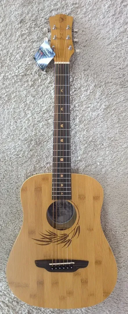 Luna Safari Bamboo 3/4 Size Satin Finish Travel Acoustic Guitar with Bag - DEMO