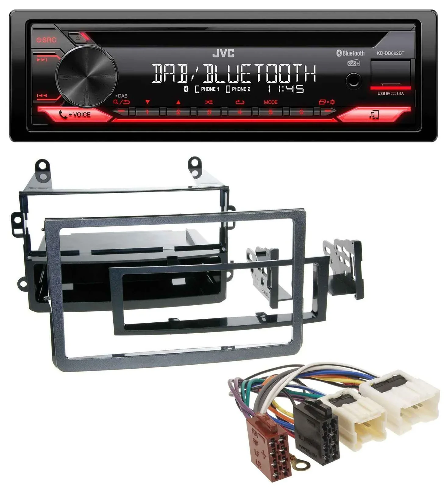 JVC CD DAB USB Bluetooth MP3 Autoradio für Nissan 350Z (ab 2006)