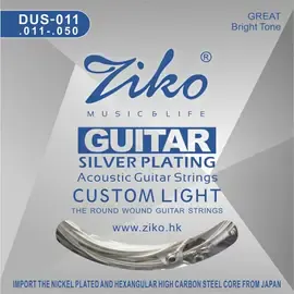Струны для акустической гитары Ziko DUS-011 Custom Light 11-50