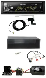 Pioneer Bluetooth DAB USB Lenkrad Autoradio für VW Passat Golf IV Polo schwarz