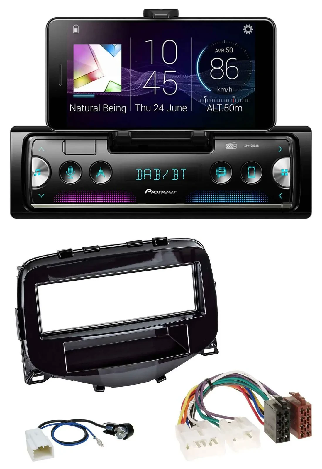 Pioneer USB MP3 Bluetooth DAB Autoradio für Toyota Aygo (2014-2021)
