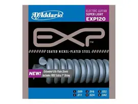 Струны для электрогитары D'Addario EXP120 Coated Nickel Plated Steel 9-42