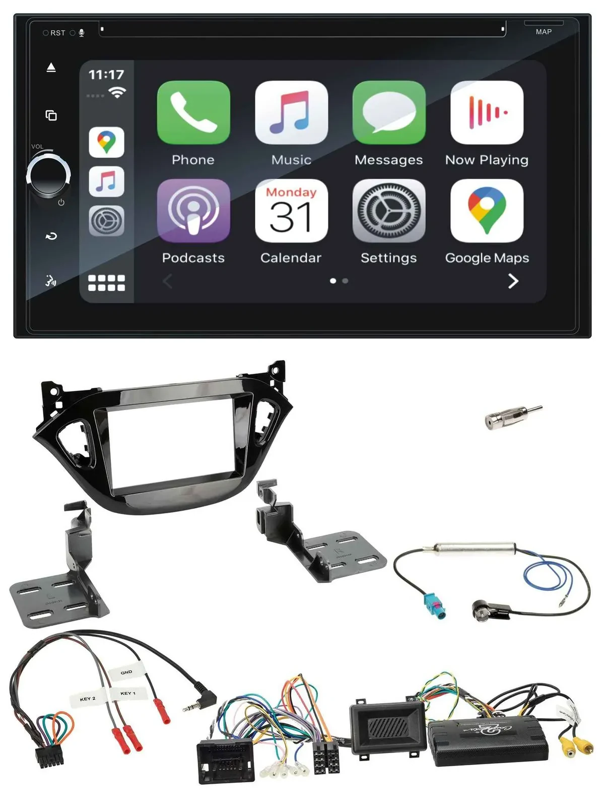 Blaupunkt USB DAB Bluetooth 2DIN TMC Lenkrad Navigation für Opel Adam Corsa E 20