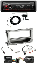 Автомагнитола Pioneer DAB, USB, Bluetooth, поддержка управления на руле для Ford C‑Max/Focus/Galaxy (с 2007)