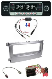 Dietz MP3 DAB Bluetooth USB Autoradio für Ford Galaxy C-Max Focus ab 2007 silber