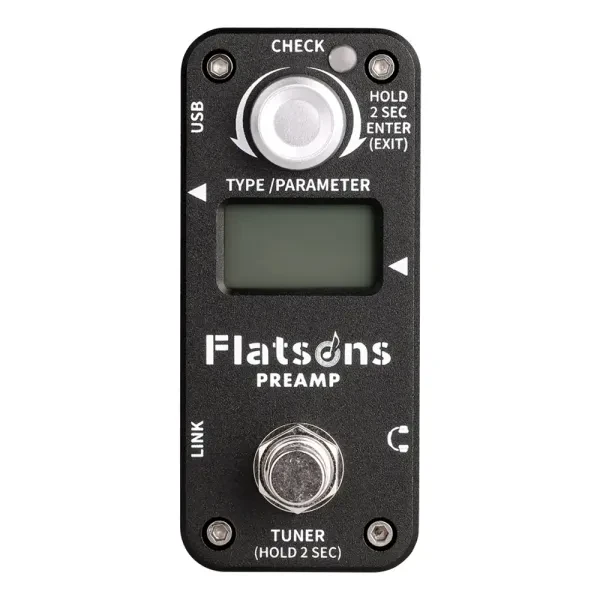 Педаль эффектов для электрогитары Flatsons FPR1 Preamp Black