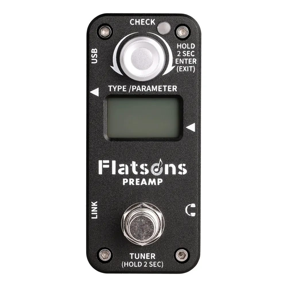 Педаль эффектов для электрогитары Flatsons FPR1 Preamp Black