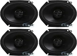4) Pioneer TS-G6820S 500W Max 6x8" G-Series 2-Way Coaxial Car Audio Speakers