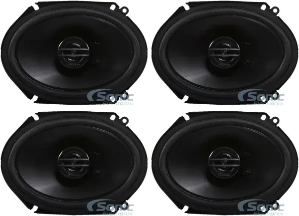 4) Pioneer TS-G6820S 500W Max 6x8" G-Series 2-Way Coaxial Car Audio Speakers