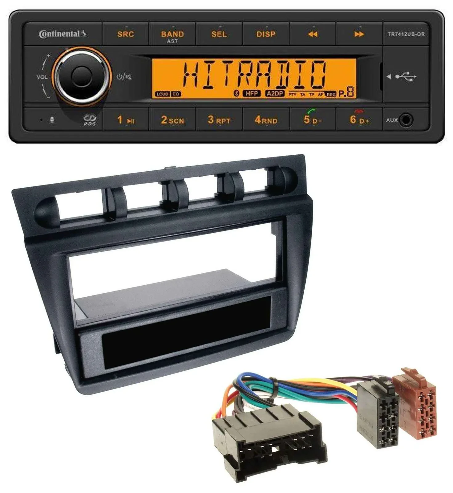 Continental MP3 Bluetooth AUX USB Autoradio für Kia Picanto (ab 2006) - schwarz