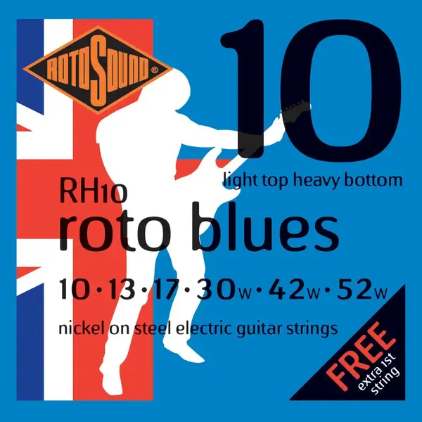 Струны для электрогитары Rotosound RH10 Roto Blues 10-52