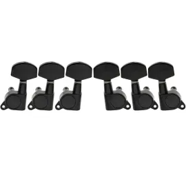 Колки гитарные Musiclily MX1340BK-3MX1341BK-3 3+3, черные (6 шт.)