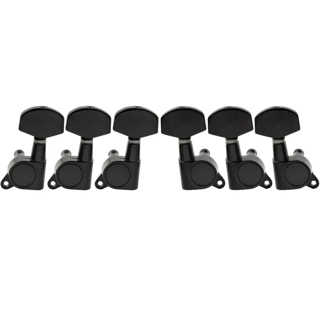 Колки гитарные Musiclily MX1340BK-3MX1341BK-3 3+3, черные (6 шт.)