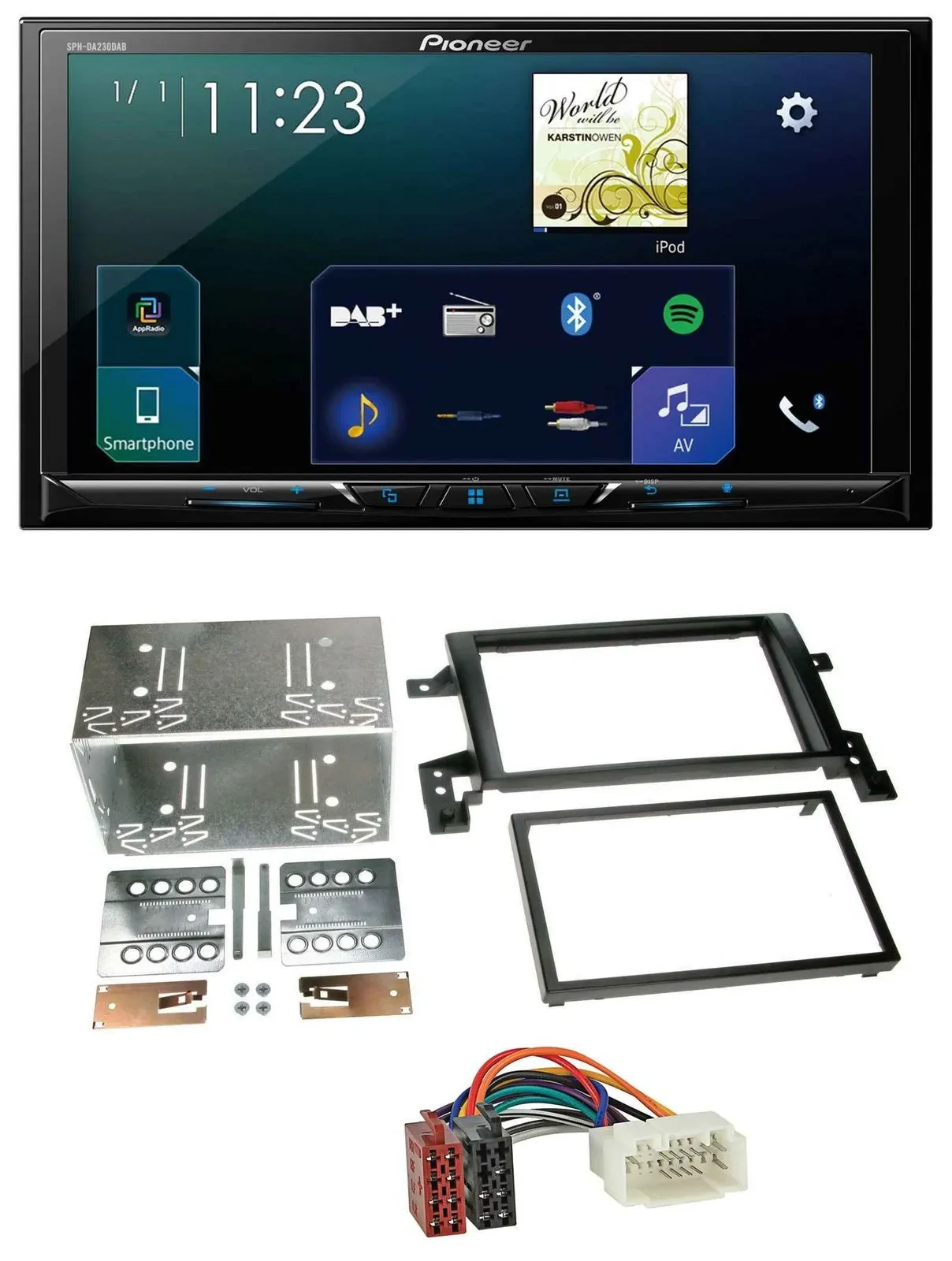 Автомагнитола для Suzuki Grand Vitara (с 2005) Pioneer 2-DIN, DAB, Bluetooth, USB, MP3