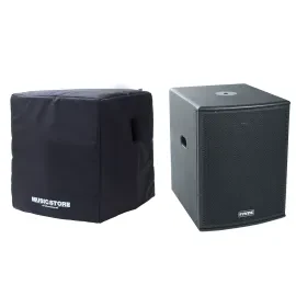 Audio 15A Subwoofer Set, 15" Aktiv-Sub, 600W RMS, Cover, Holzgehäuse, 126dB, M20