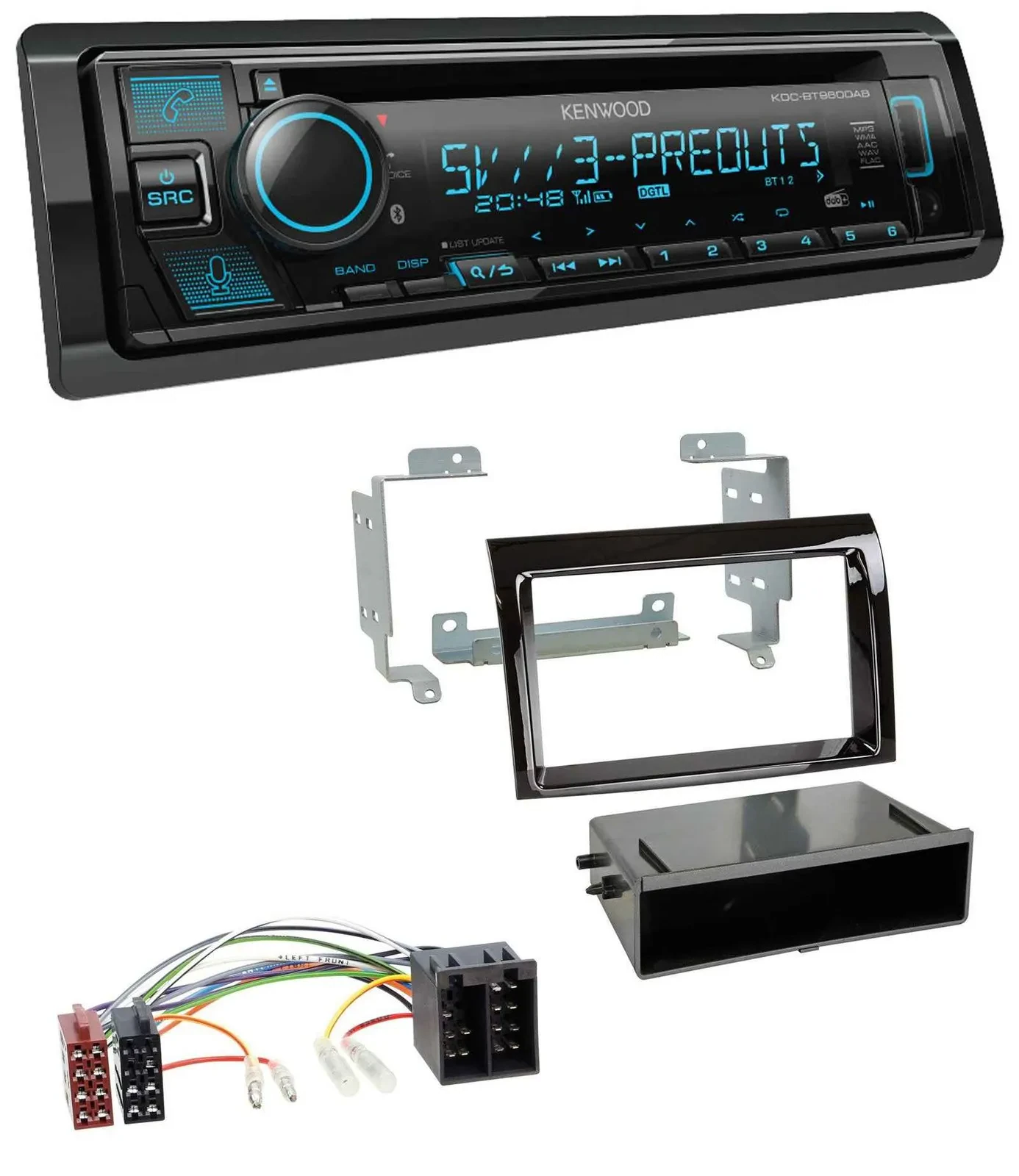 Kenwood Bluetooth USB CD MP3 DAB Autoradio für Fiat Ducato Citroen Jumper 06-11