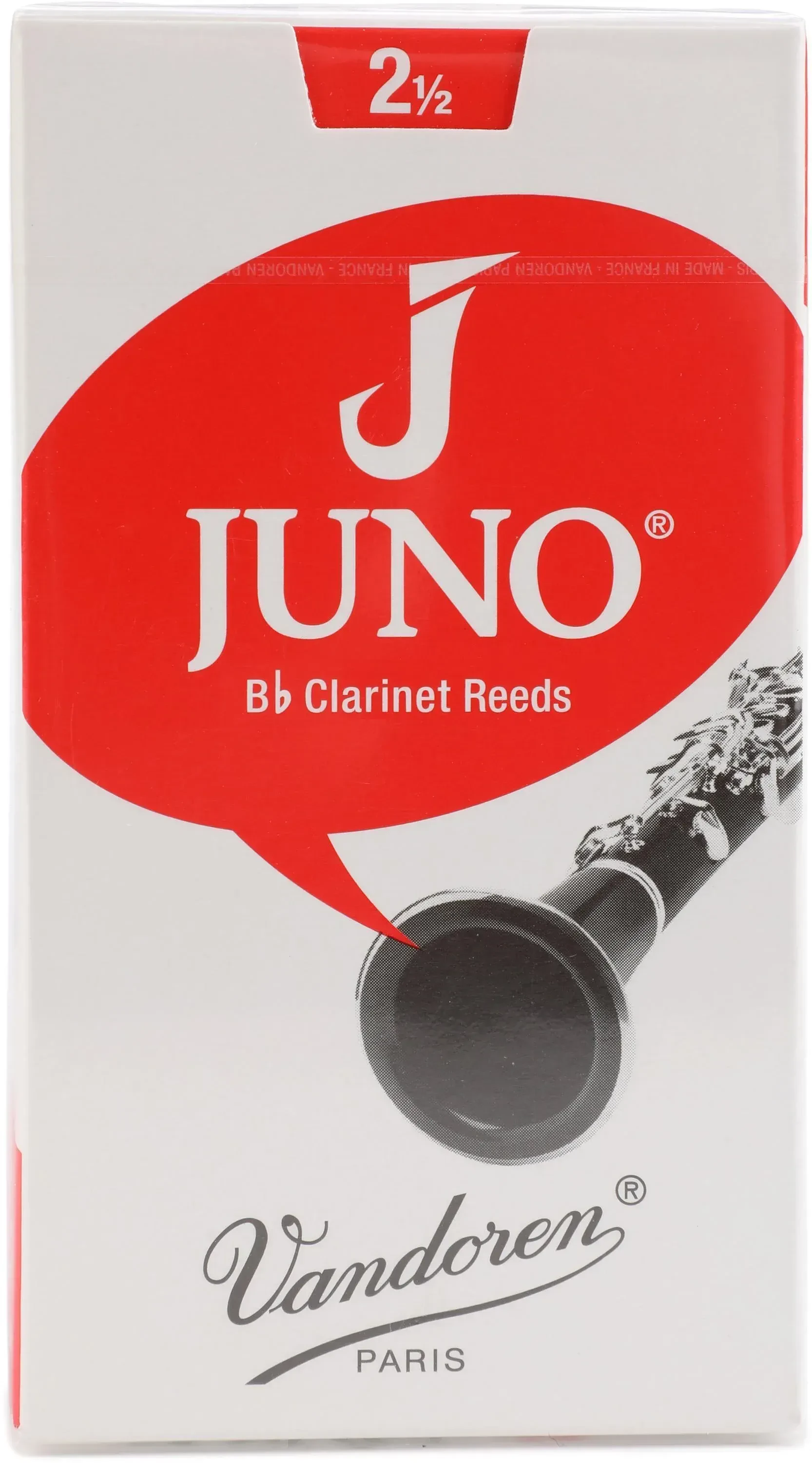 Трость для кларнета Vandoren JCR012525 JUNO Bb 2.5 (25 штук)