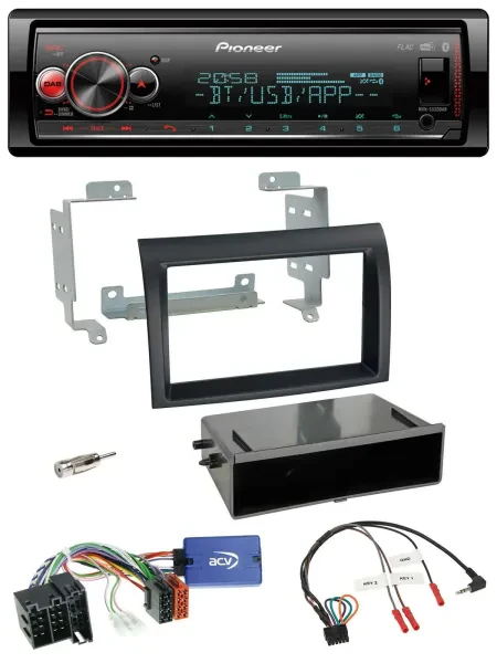 Pioneer Bluetooth USB Lenkrad DAB Autoradio für Fiat Ducato 08-11 schwarz Profi