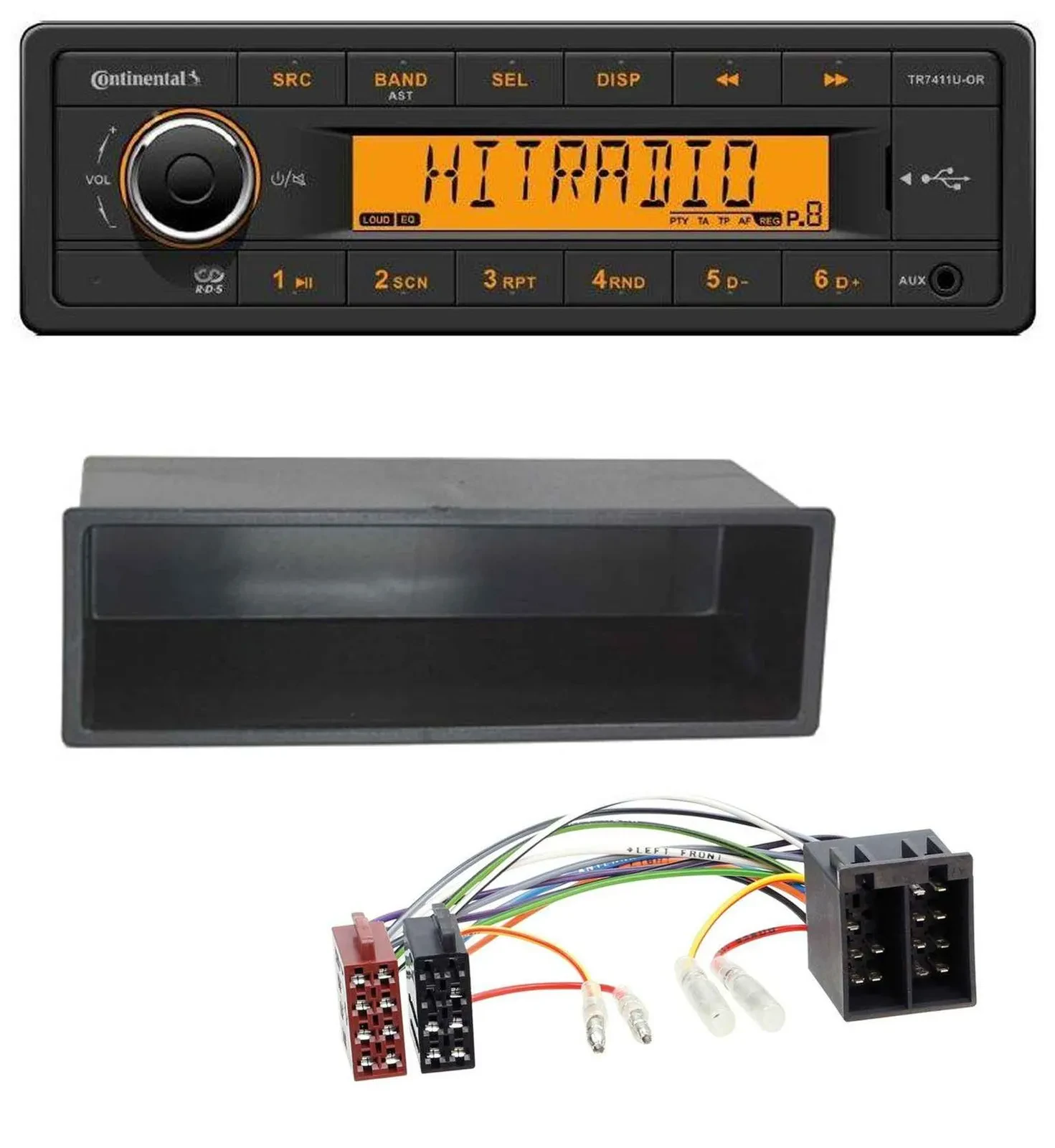 Continental 1DIN USB AUX MP3 Autoradio für Mercedes A-Klasse M-Klasse Vaneo VW P
