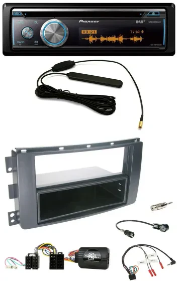 Pioneer CD USB Bluetooth DAB Lenkrad Autoradio für Smart ForFour 2004-2006 schwa