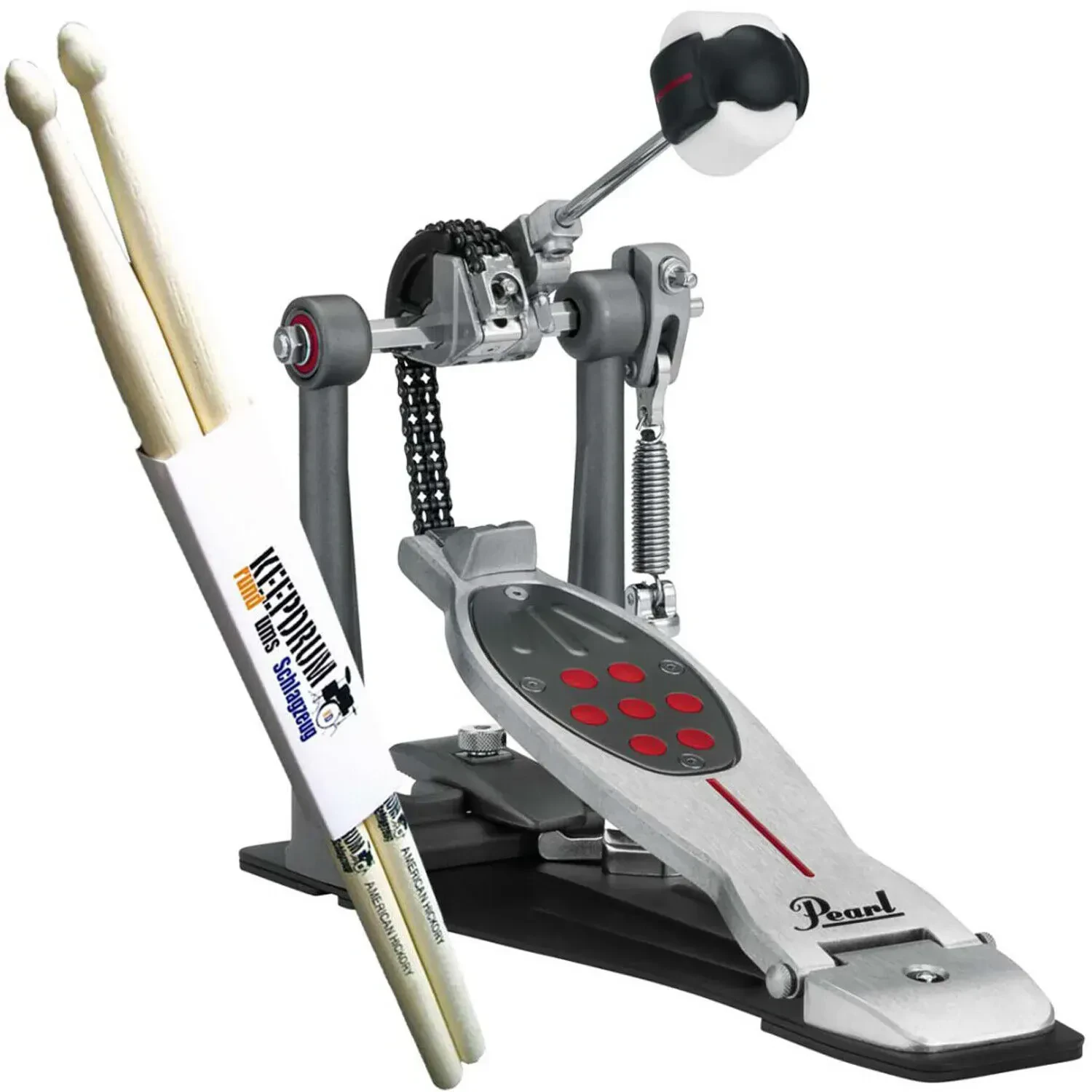 Педаль для барабана Pearl P-2050C Redline с палочками