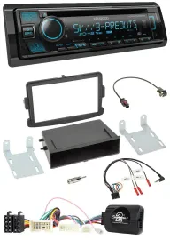Kenwood Bluetooth USB CD Lenkrad DAB Autoradio für Dacia Logan Sandero ab 12 sch
