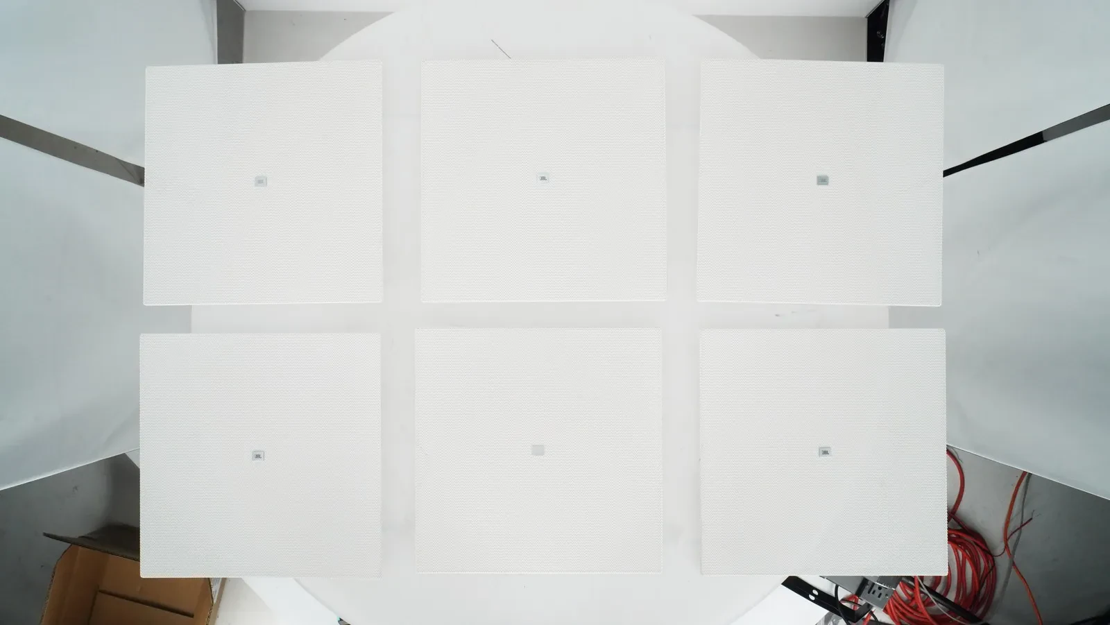 (6) JBL MTC-416SG White Square Grilles for Control 416 In-Celing Speakers