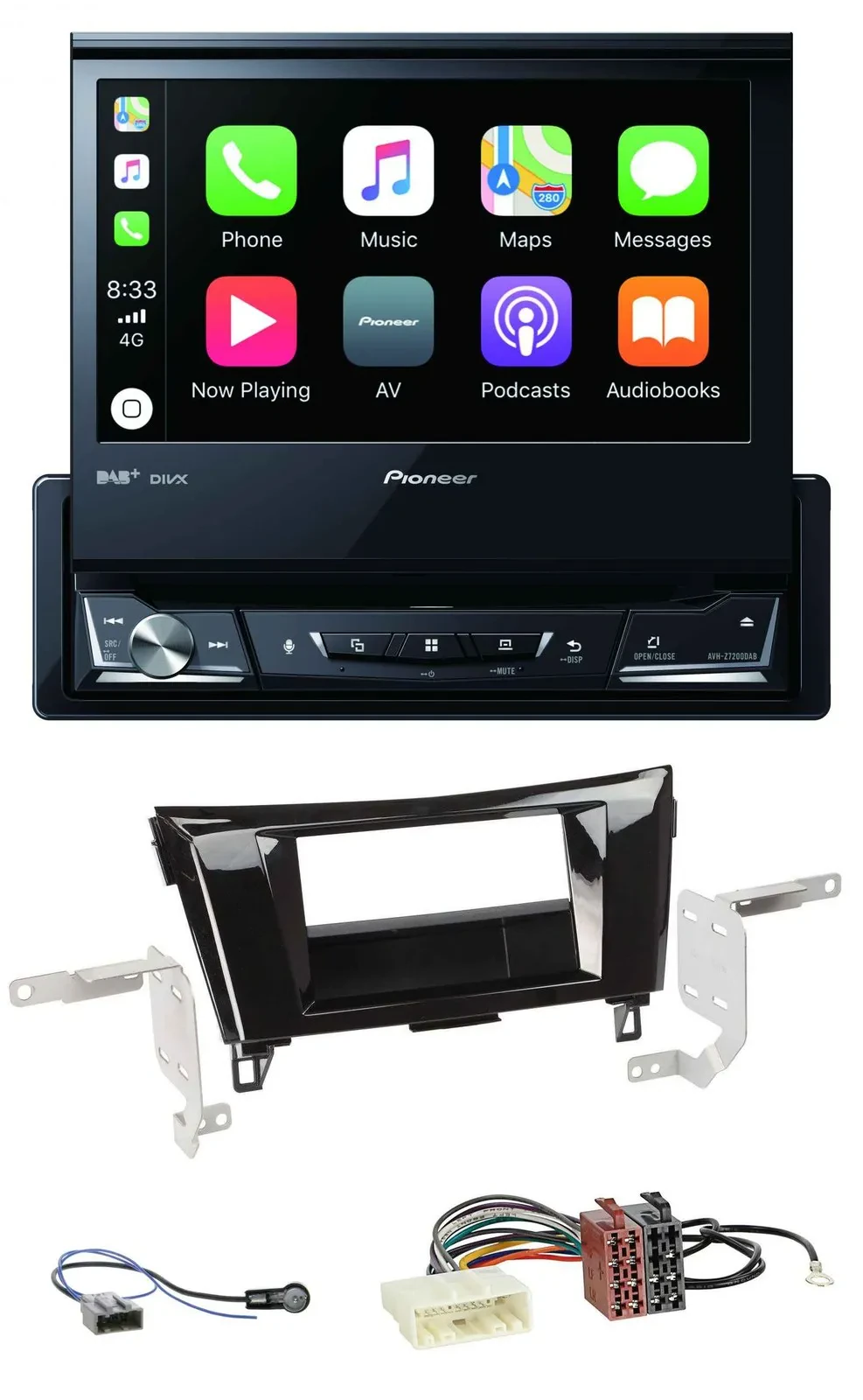 Pioneer DVD Bluetooth DAB USB MP3 Autoradio für Nissan Qashqai X-Trail ab 2014