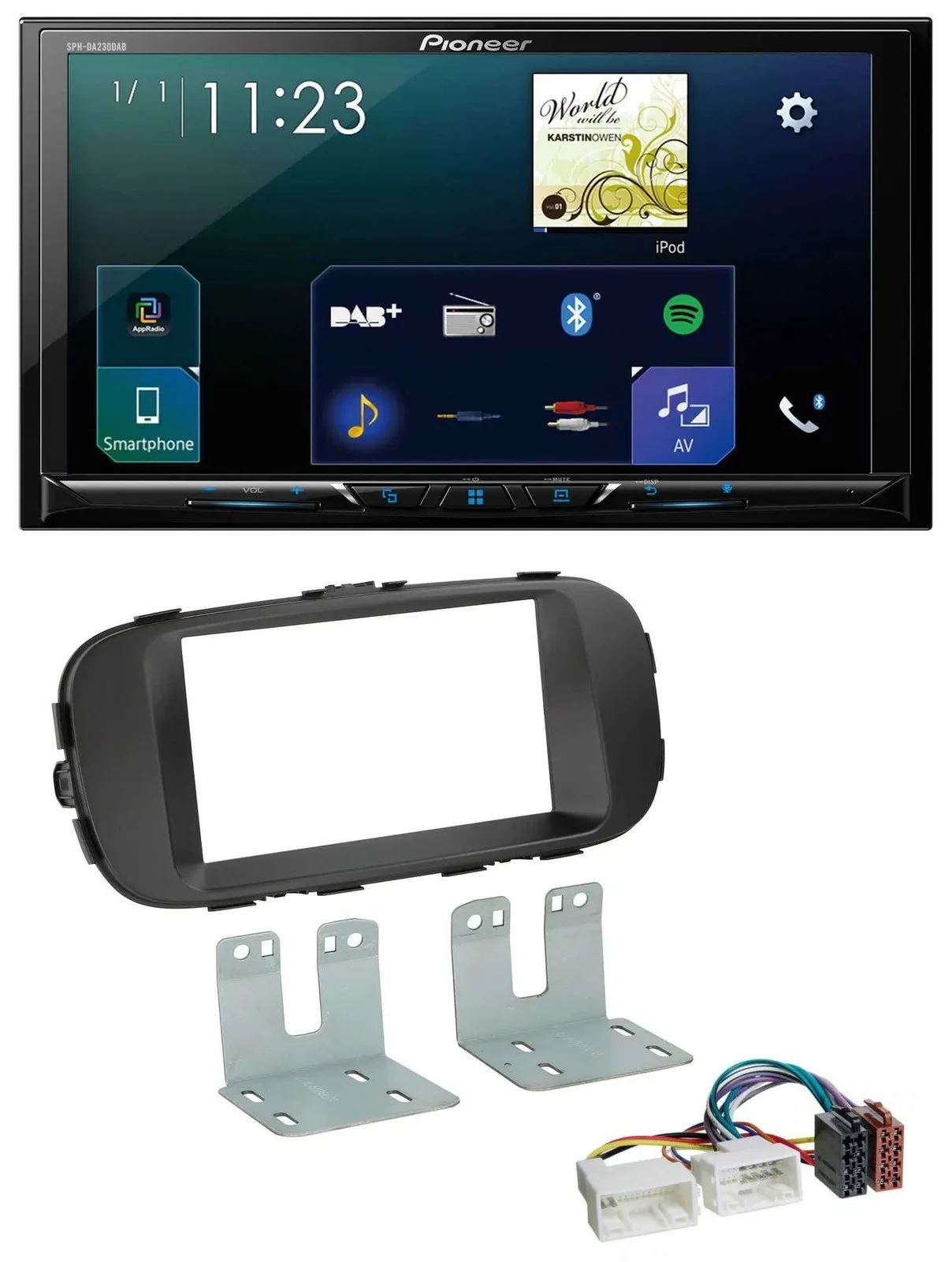 Автомагнитола Pioneer 2DIN, DAB, Bluetooth, USB, для Kia Soul (с 2014), черная