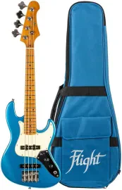 Бас-гитара FLIGHT Mini JB LPB уменьшенная Lake Placid Blue