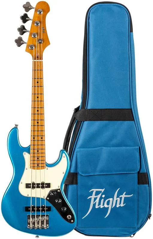 Бас-гитара FLIGHT Mini JB LPB уменьшенная Lake Placid Blue