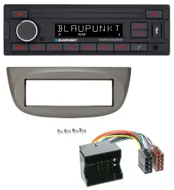 Автомагнитола для Renault Twingo 2007–2014 Blaupunkt DAB, MP3, Bluetooth, USB, бежево-серая