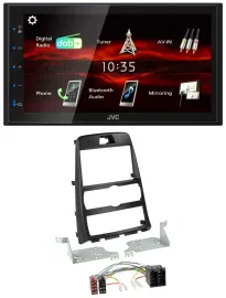 Автомагнитола JVC 2DIN, USB, Bluetooth, MP3, DAB для Hyundai Genesis BK (2010–2012)