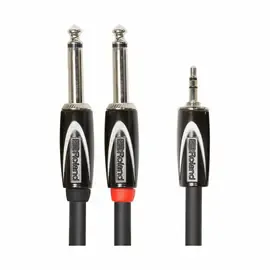 Компонентный кабель Roland RCC-15-3528 15ft / 4.5m Interconnect Cable, 3.5mm TRS-Dual 1/4", Y Cable