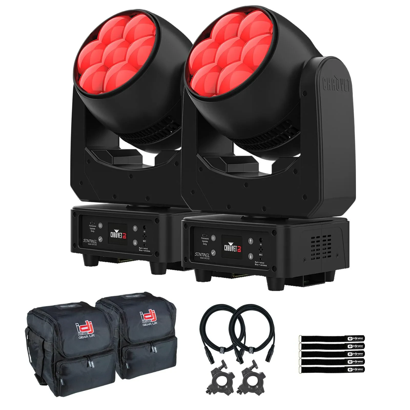 Chauvet DJ Sentinel Wash Q7Z ILS Moving Head Wash 2-Pack with Cases