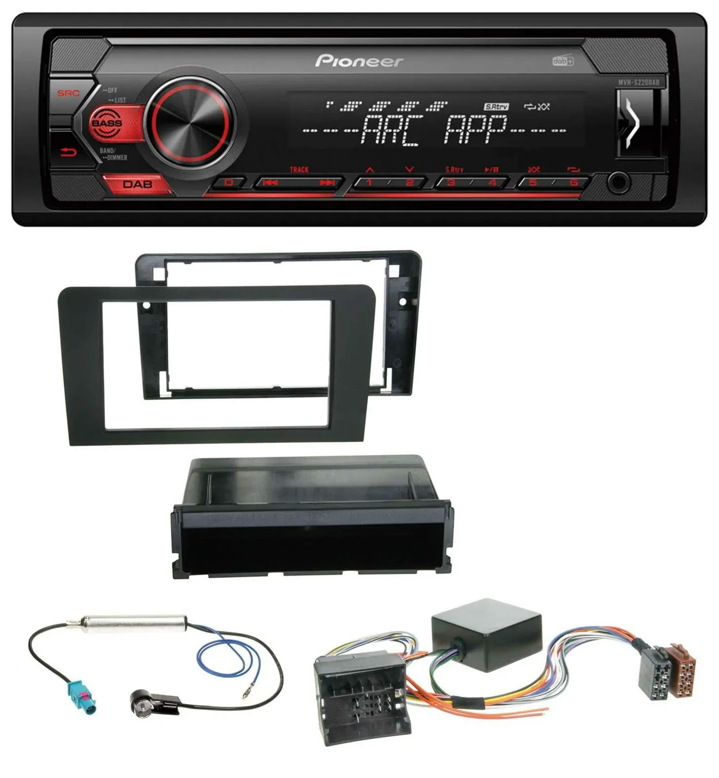 Pioneer DAB 1DIN MP3 AUX USB Autoradio für Audi A3 8P 06-12 Symphony Infinity Ak